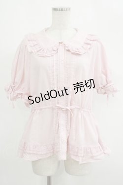 画像1: Chalmiere / クラシックコットンブラウス M ピンク H-25-09-08-048-PU-BL-NS-ZH