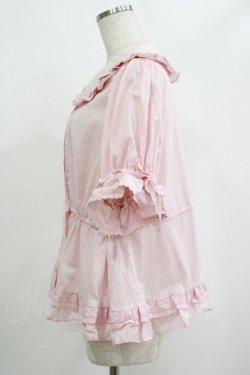 画像2: Chalmiere / クラシックコットンブラウス M ピンク H-25-09-08-048-PU-BL-NS-ZH