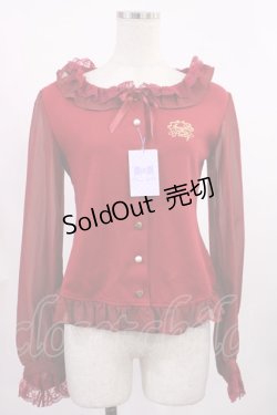 画像1: Angelic Pretty / Sweetリボンカットカーディガン Free レッド H-25-09-08-1029-AP-TO-NS-ZH