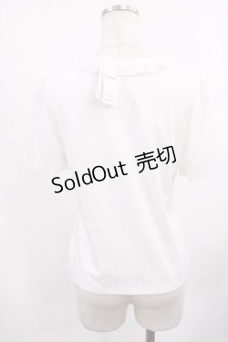 画像2: axes femme kawaii / チュールフリルカットソー M オフ H-25-09-08-1030-AX-TO-NS-ZH