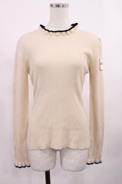 画像1: F&A / 配色使いリブニットプルオーバー Free IVORY H-25-09-08-1031-LO-TO-NS-ZH