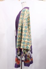画像2: metamorphose / 百花繚乱〜まほろばの舞〜着物風羽織り Free 緑青×紫 H-25-09-08-1033-ME-JA-NS-ZH (2)
