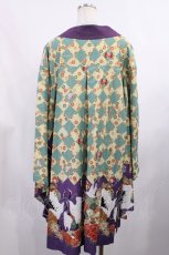 画像3: metamorphose / 百花繚乱〜まほろばの舞〜着物風羽織り Free 緑青×紫 H-25-09-08-1033-ME-JA-NS-ZH (3)