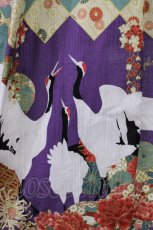 画像4: metamorphose / 百花繚乱〜まほろばの舞〜着物風羽織り Free 緑青×紫 H-25-09-08-1033-ME-JA-NS-ZH (4)