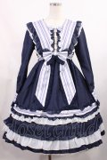 BABY,THE STARS SHINE BRIGHT / Lumiere eclatanteフリルワンピース Free ネイビー H-25-09-08-1010-BA-OP-NS-ZH