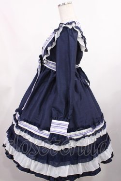 画像2: BABY,THE STARS SHINE BRIGHT / Lumiere eclatanteフリルワンピース Free ネイビー H-25-09-08-1010-BA-OP-NS-ZH