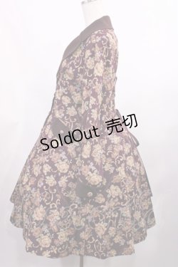 画像2: metamorphose / ゴブラン風くまちゃんコートワンピース サイズ1 ボルドー H-25-09-08-1012-ME-CO-NS-ZH