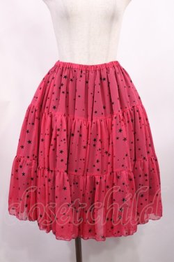 画像1: Victorian maiden / ボリュームシフォン ペチコートスカート(スター・ショート) Free ピンク H-25-09-08-1016-CL-SK-NS-ZH