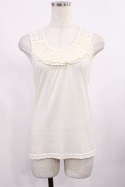 画像1: axes femme / バックモチーフレースタンク M 生成り H-25-09-08-1018-AX-TO-NS-ZH