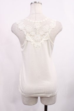 画像2: axes femme / バックモチーフレースタンク M 生成り H-25-09-08-1018-AX-TO-NS-ZH