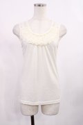 axes femme / バックモチーフレースタンク M 生成り H-25-09-08-1022-AX-TO-NS-ZH