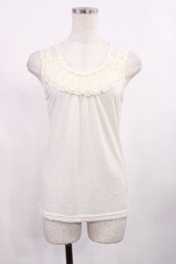 画像1: axes femme / バックモチーフレースタンク M 生成り H-25-09-08-1022-AX-TO-NS-ZH