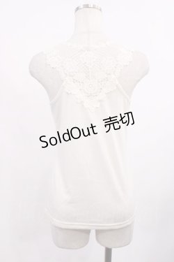 画像2: axes femme / バックモチーフレースタンク M 生成り H-25-09-08-1022-AX-TO-NS-ZH