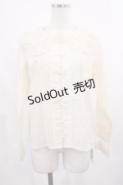 画像1: Fi.n.t / レース使いシアービッグカラーブラウス Free IVORY H-25-09-08-1024-CA-BL-NS-ZH