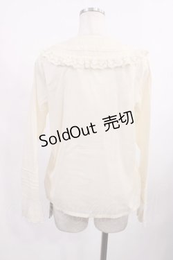 画像2: Fi.n.t / レース使いシアービッグカラーブラウス Free IVORY H-25-09-08-1024-CA-BL-NS-ZH