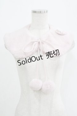 画像1: m petit by misako / AMポンポンツキエリ  ピンク H-25-09-08-062-LO-ZA-NS-ZT386