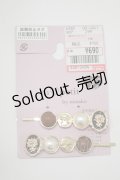 m petit by misako / AM2P PLフラワーピン  ブラック H-25-09-08-067-LO-AC-NS-ZH