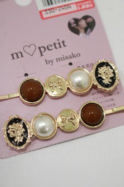 画像2: m petit by misako / AM2P PLフラワーピン  ブラック H-25-09-08-067-LO-AC-NS-ZH