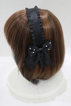 画像2: m petit by misako / AMPLリボンカチューシャ  ブラック H-25-09-08-077-LO-AC-NS-ZH