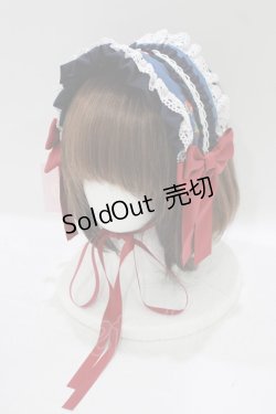 画像1: metamorphose / ストロベリーガーデンフリルヘッドドレス  ネイビー H-25-09-08-079-ME-AC-NS-ZH