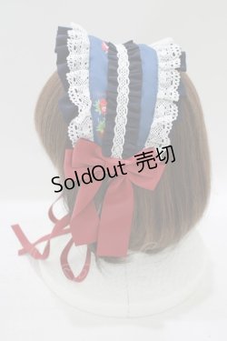 画像2: metamorphose / ストロベリーガーデンフリルヘッドドレス  ネイビー H-25-09-08-079-ME-AC-NS-ZH