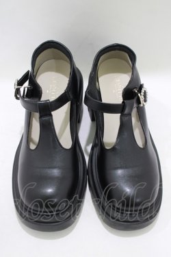 画像1: axes femme POETIQUE / Ｔ字ストラップシューズ  M(23.5cm) ブラック H-25-09-08-080-AX-SH-NS-ZH