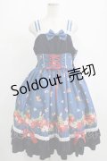 metamorphose / 【プラスサイズ】ストロベリーガーデンバッスルフリルジャンパースカート プラスサイズ ネイビー H-25-09-08-007-ME-OP-NS-ZH