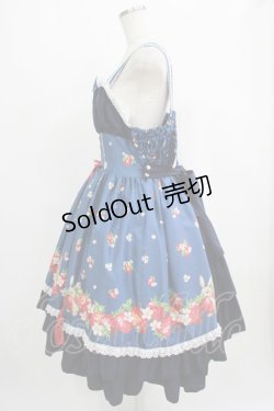 画像2: metamorphose / 【プラスサイズ】ストロベリーガーデンバッスルフリルジャンパースカート プラスサイズ ネイビー H-25-09-08-007-ME-OP-NS-ZH