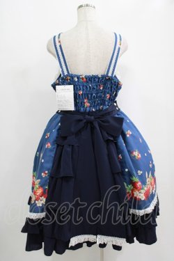 画像3: metamorphose / 【プラスサイズ】ストロベリーガーデンバッスルフリルジャンパースカート プラスサイズ ネイビー H-25-09-08-007-ME-OP-NS-ZH