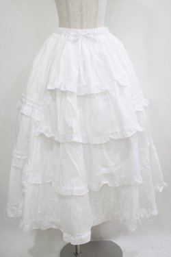 画像1: Chalmiere / クラシックコットンスカート M オフ H-25-09-08-015-PU-SK-NS-ZH