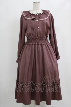 画像1: m petit by misako / AOK*フリルカラータックワンピース 4L 濃桃 H-25-09-08-017-LO-OP-NS-ZH