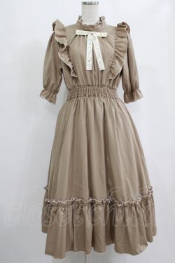 画像1: m petit by misako / NINA'SコラボAMハイショクメローワンピース L ベージュ H-25-09-08-018-LO-OP-NS-ZH