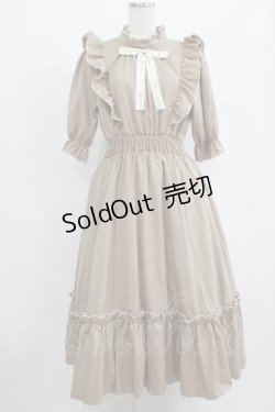 画像1: m petit by misako / NINA'SコラボAMハイショクメローワンピース L ベージュ H-25-09-08-018-LO-OP-NS-ZH