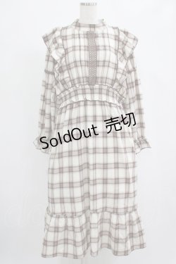 画像1: melume / makiコラボ/チェックワンピース 4L ブラウン H-25-09-08-020-GO-TO-NS-ZH