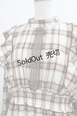 画像4: melume / makiコラボ/チェックワンピース 4L ブラウン H-25-09-08-020-GO-TO-NS-ZH