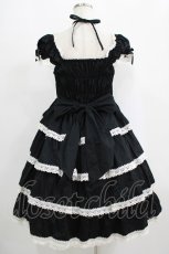 画像3: BABY,THE STARS SHINE BRIGHT / リボンミルキーシュガージャンパースカート Free ブラック/オフ白 H-25-09-08-002-BA-OP-NS-ZH (3)