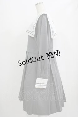 画像2: FLC / 皆方由衣コラボ/襟付きプリーツワンピース 4L グレー H-25-09-08-022-LO-OP-NS-ZH