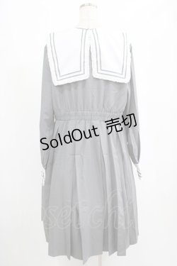 画像3: FLC / 皆方由衣コラボ/襟付きプリーツワンピース 4L グレー H-25-09-08-022-LO-OP-NS-ZH