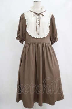 画像1: m petit by misako / ナシジムジキリカエワンピース 4L ブラウン H-25-09-08-023-LO-OP-NS-ZH