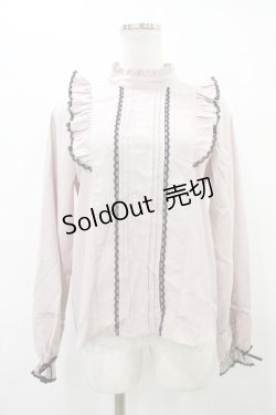画像1: Honey Cinnamon / 配色フリルトップス Free ピンク H-25-09-09-1044-LO-BL-NS-ZH
