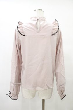 画像2: Honey Cinnamon / 配色フリルトップス Free ピンク H-25-09-09-1044-LO-BL-NS-ZH