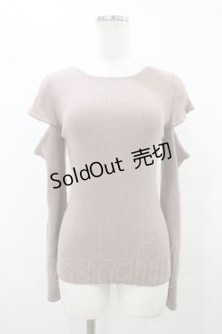 画像1: An MILLE / 肩あきフリルニット Free モカ H-25-09-09-1052-EL-TO-NS-ZH