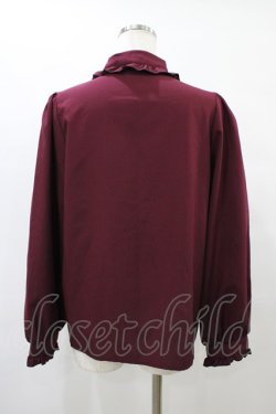 画像2: NOEMIE / フリルリボンブラウス M ボルドー H-25-09-09-1053-0-BL-NS-ZH