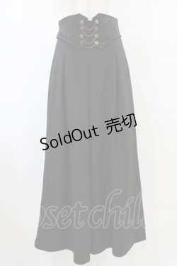 画像1: axes femme / ボタン×チェーンワイドパンツ M ブラック H-25-09-09-1006-AX-PA-NS-ZH