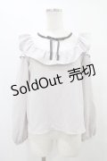 evelyn / レース切替フリルトップス Free グレー H-25-09-09-1057-LO-TO-NS-ZH