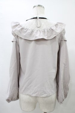 画像2: evelyn / レース切替フリルトップス Free グレー H-25-09-09-1057-LO-TO-NS-ZH