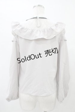 画像2: evelyn / レース切替フリルトップス Free グレー H-25-09-09-1057-LO-TO-NS-ZH