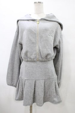 画像1: evelyn / セーラースウェットセットアップ Free グレー H-25-09-09-1008-LO-OP-NS-ZH