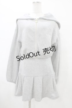 画像1: evelyn / セーラースウェットセットアップ Free グレー H-25-09-09-1008-LO-OP-NS-ZH