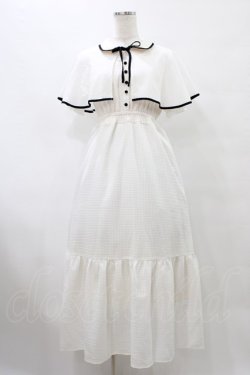 画像1: Bubbles / ケープロングワンピース Free オフ/ブラック H-25-09-09-1019-CA-OP-NS-ZH